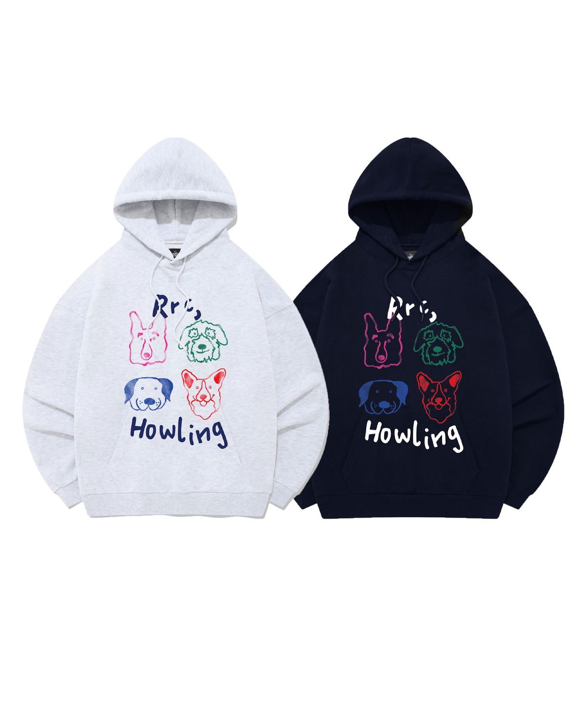 리트리버클럽(RETRIEVER CLUB) COLOR HOWLING HOODIE [MELANGE GRAY]
