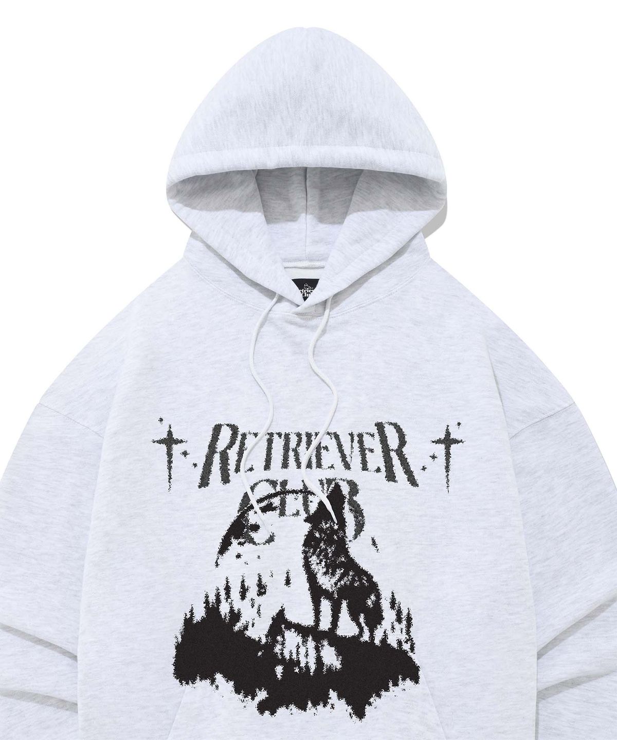리트리버클럽(RETRIEVER CLUB) WITH THE MOON HOODIE [MELANGE GRAY]