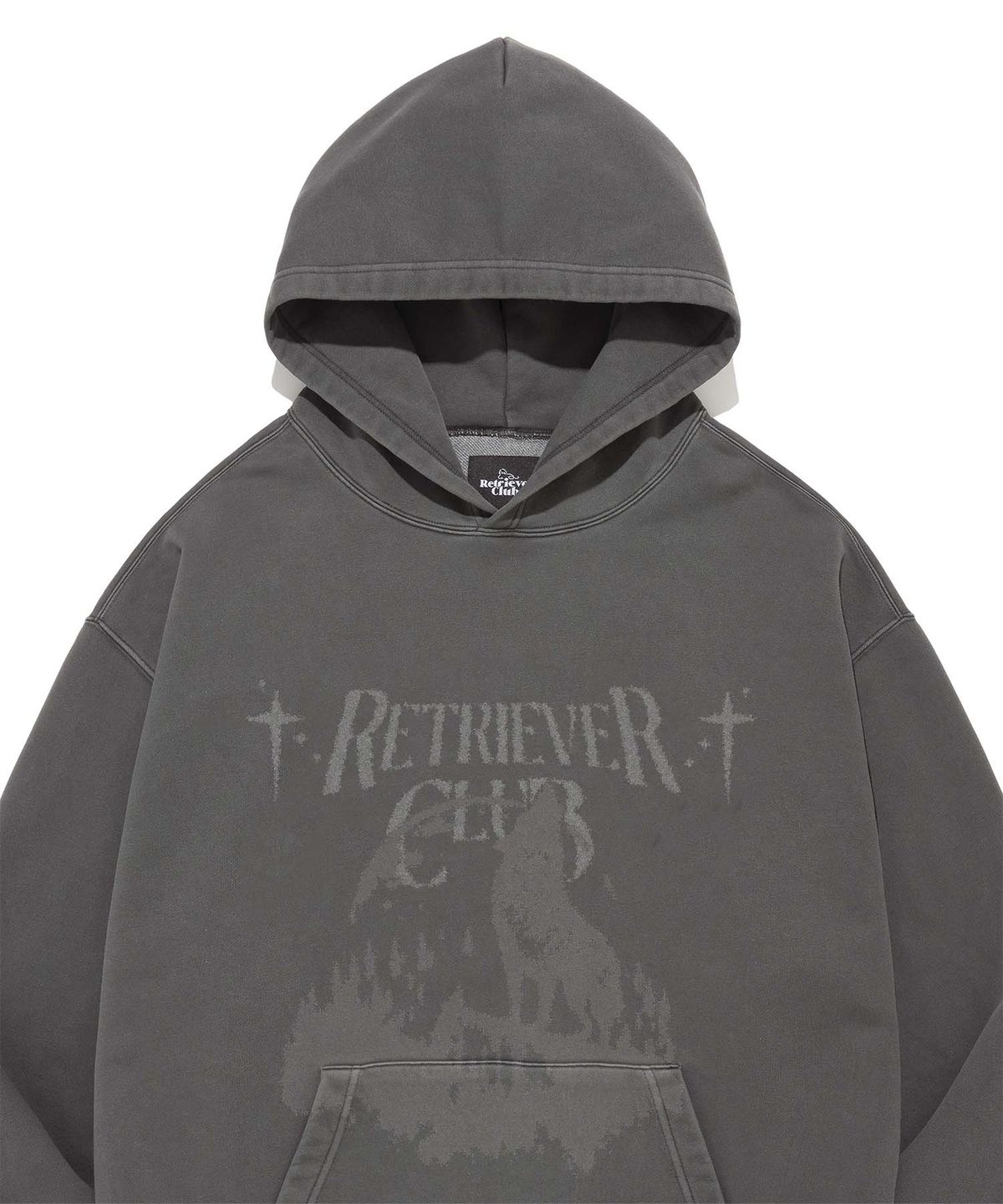 리트리버클럽(RETRIEVER CLUB) WITH THE MOON HOODIE [PIGMENT BLACK]