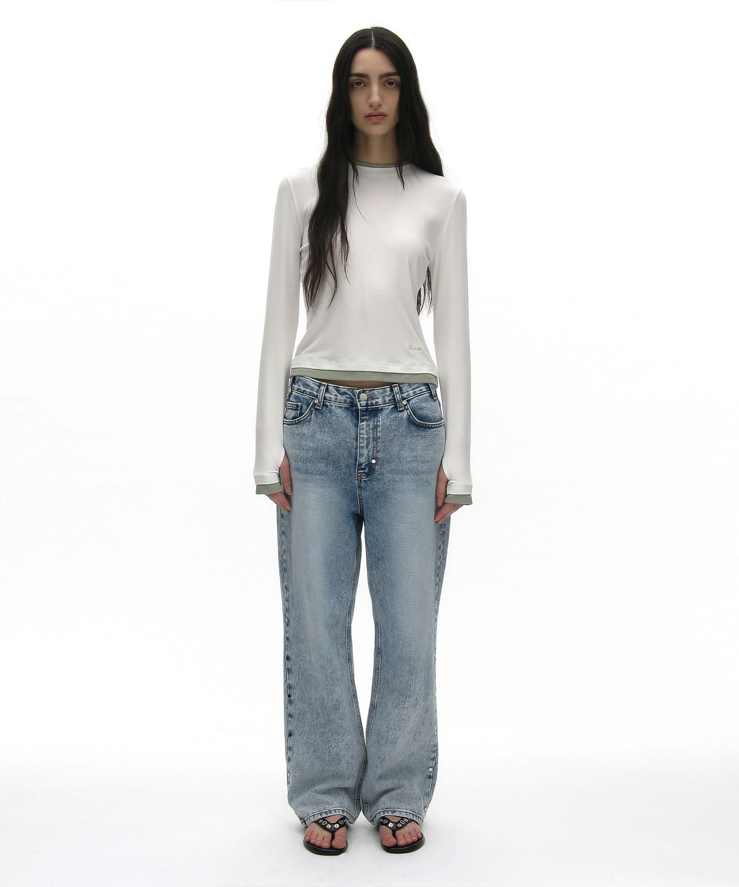 【PARTIMENTO】PW DOUBLE LAYERED LONG SLEEVE TEE MUSINSA | PARTIMENTO WOMEN PW Double Layered Long Sleeve