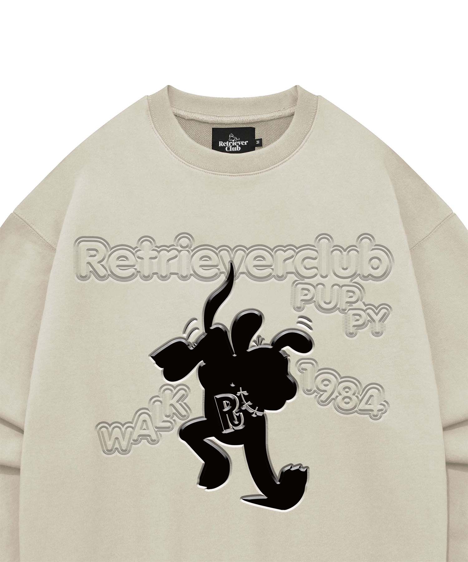 [RETRIEVER CLUB]UNISEX●CARTOON CREWNECK MUSINSA | RETRIEVER CLUB CARTOON CREWNECK [IVORY]