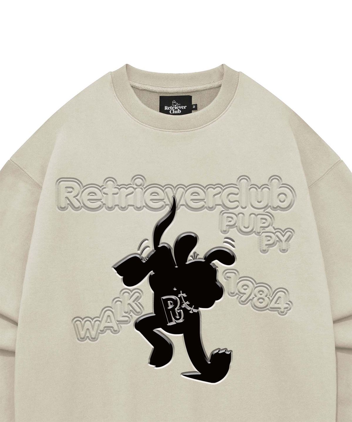 리트리버클럽(RETRIEVER CLUB) CARTOON CREWNECK [IVORY]