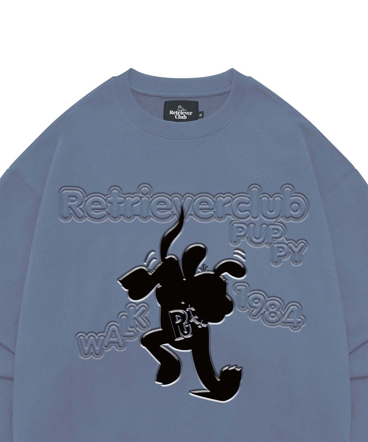 리트리버클럽(RETRIEVER CLUB) CARTOON CREWNECK [BABY BLUE]