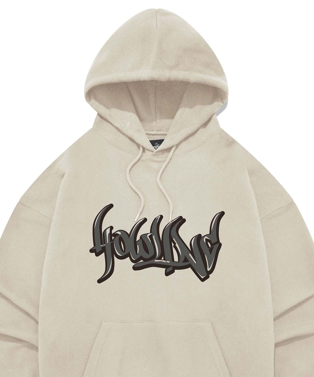 리트리버클럽(RETRIEVER CLUB) GRAFFITI HOWLING HOODIE [IVORY]