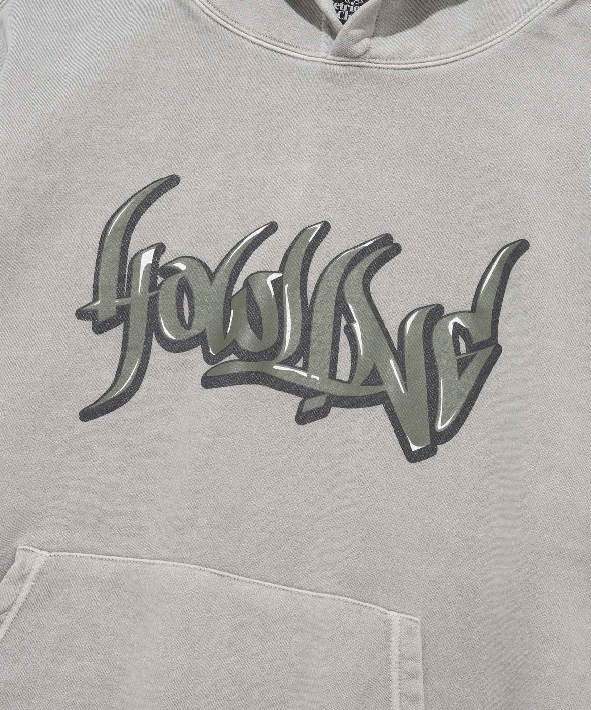 리트리버클럽(RETRIEVER CLUB) GRAFFITI HOWLING HOODIE [PIGMENT GRAY]