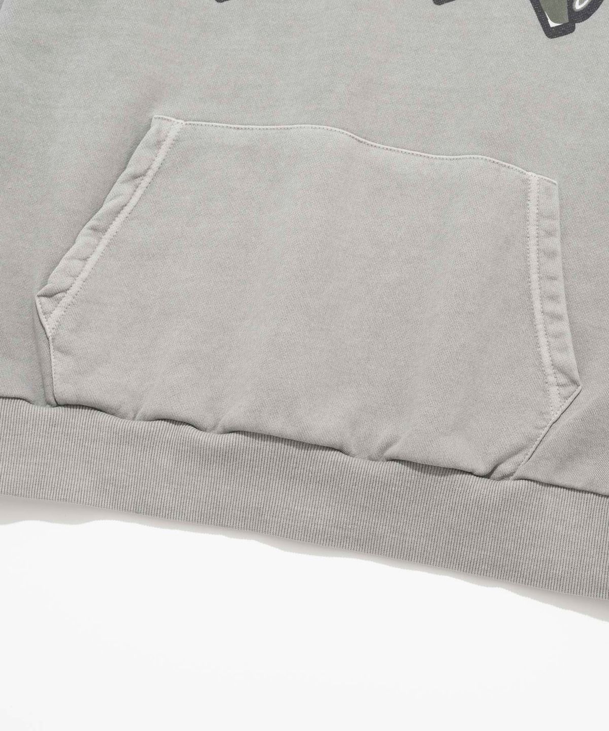 리트리버클럽(RETRIEVER CLUB) GRAFFITI HOWLING HOODIE [PIGMENT GRAY]