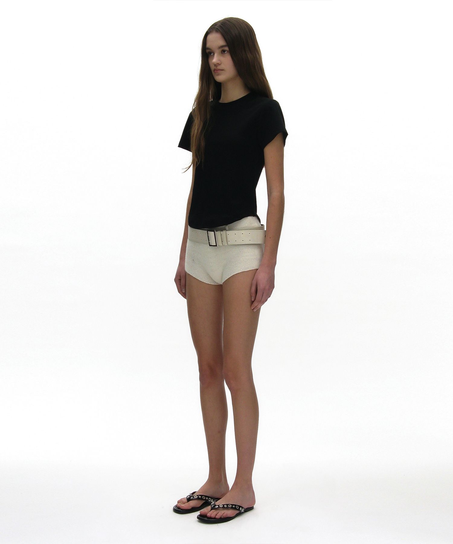 MUSINSA公式 | PARTIMENTO WOMEN PW 90s short sleeve tee_black