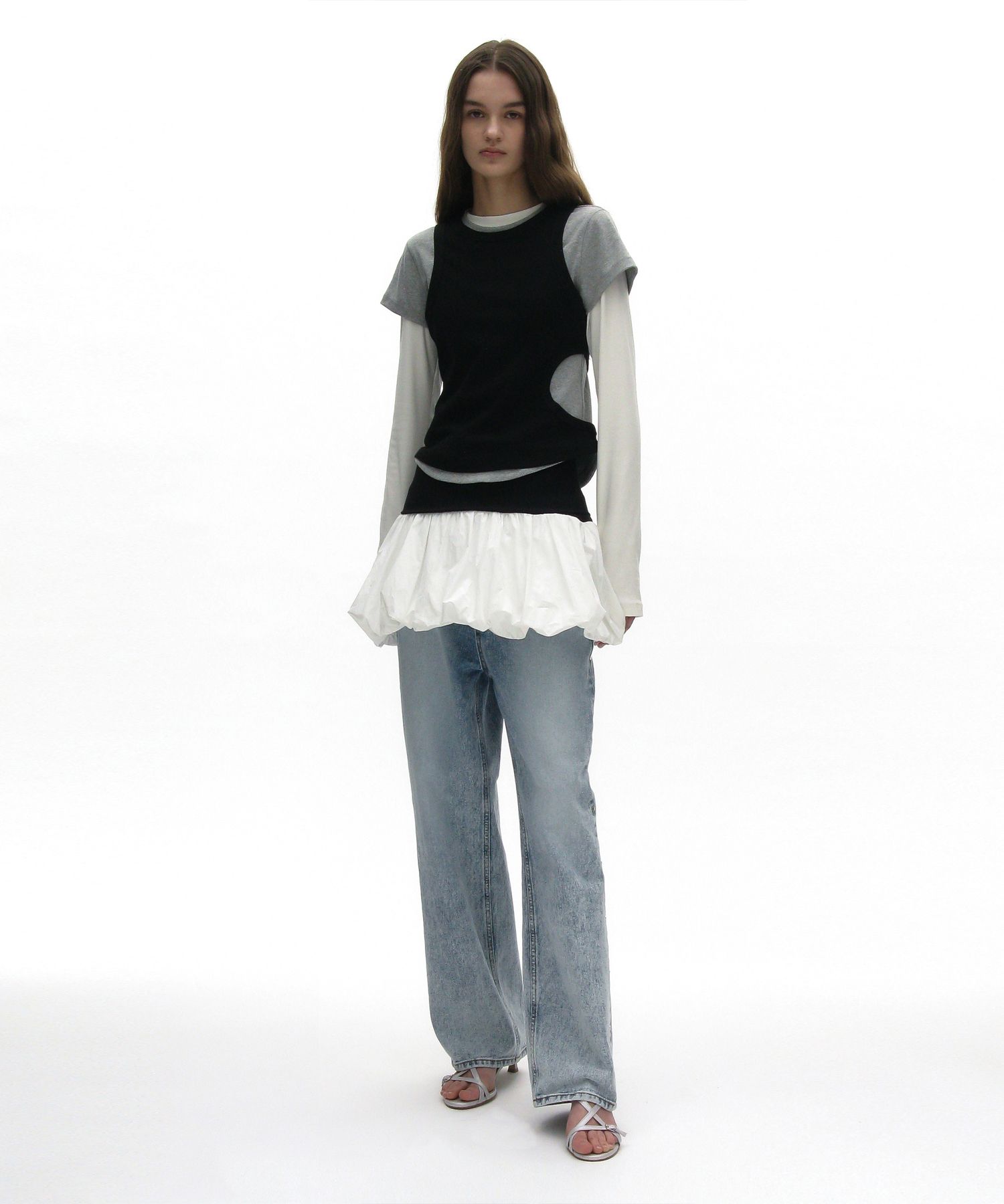 トップス PARTIMENTO 3 IN 1 LAYERED TOP PARTIMENTO 3 IN 1 LAYERED TOP