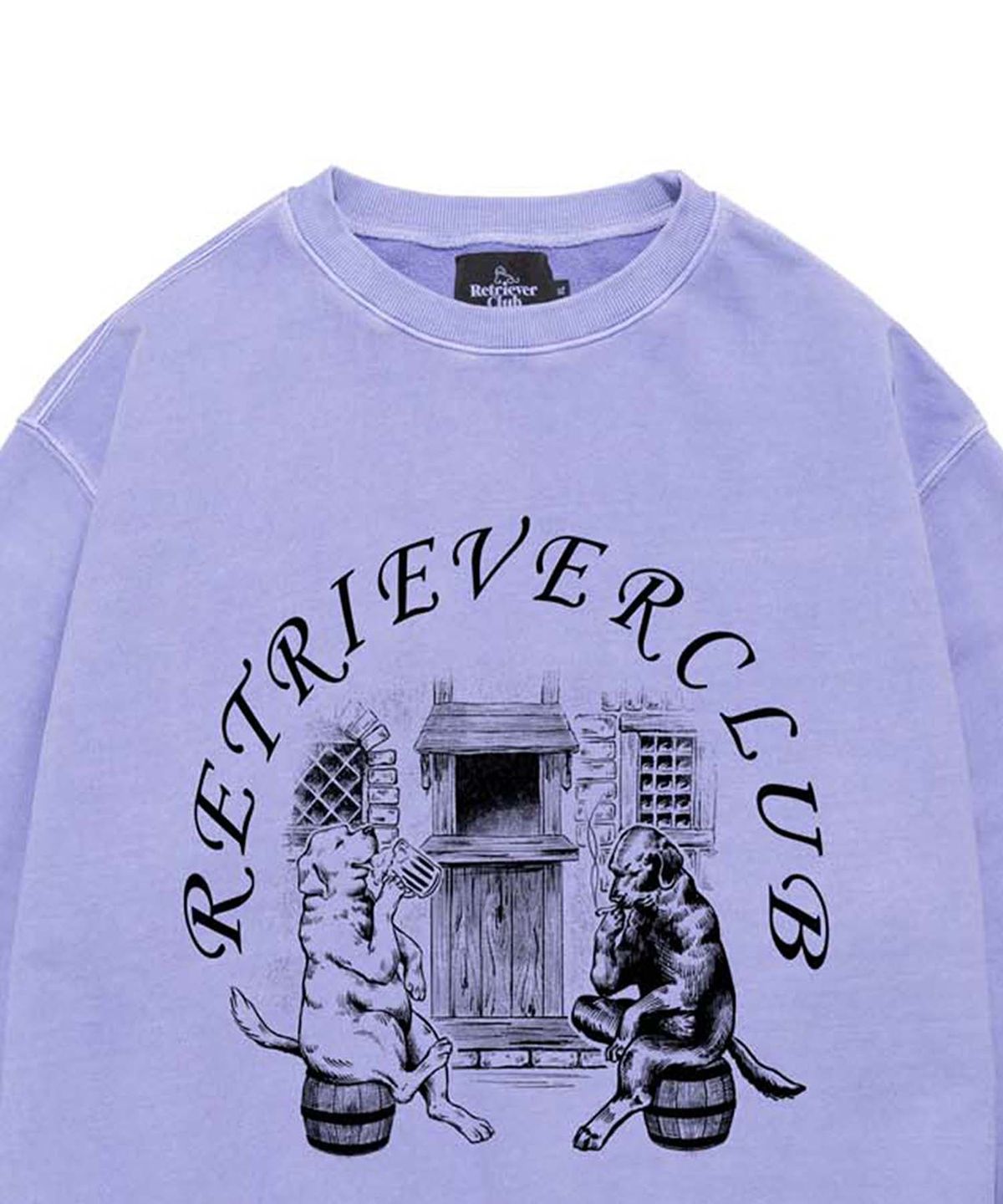 리트리버클럽(RETRIEVER CLUB) TWO DOG ARCH CREWNECK [PIGMENT PURPLE]