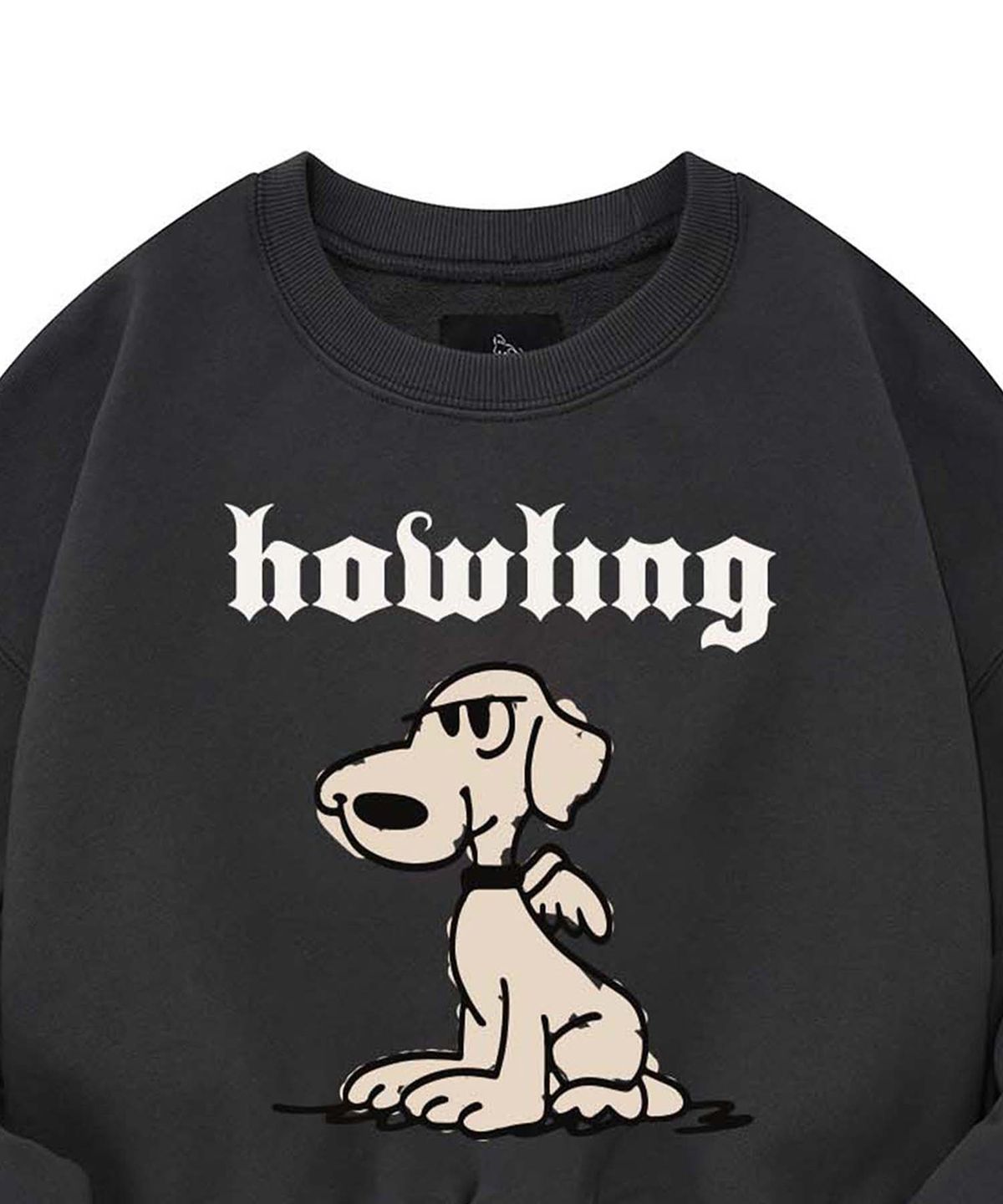 리트리버클럽(RETRIEVER CLUB) ANGEL PUPPY CROP CREWNECK [BLACK]