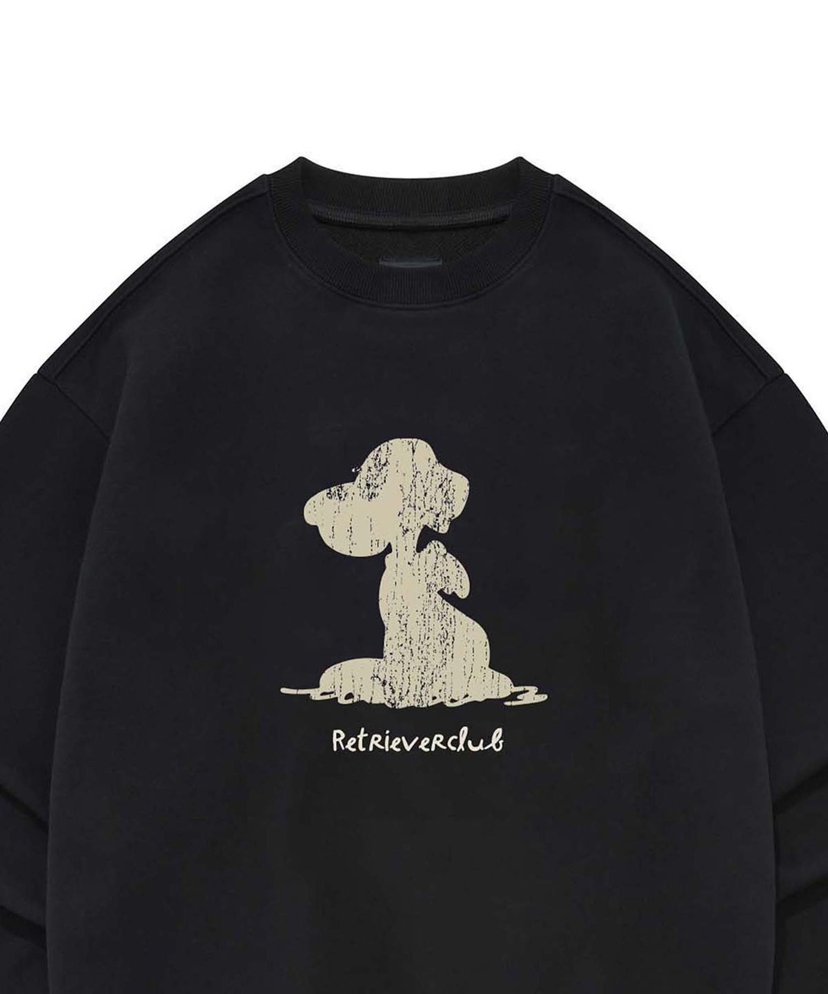 리트리버클럽(RETRIEVER CLUB) CRACK PUPPY CREWNECK [BLACK]
