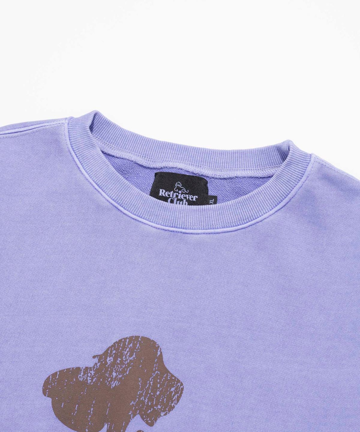 리트리버클럽(RETRIEVER CLUB) CRACK PUPPY CREWNECK [PIGMENT PURPLE]