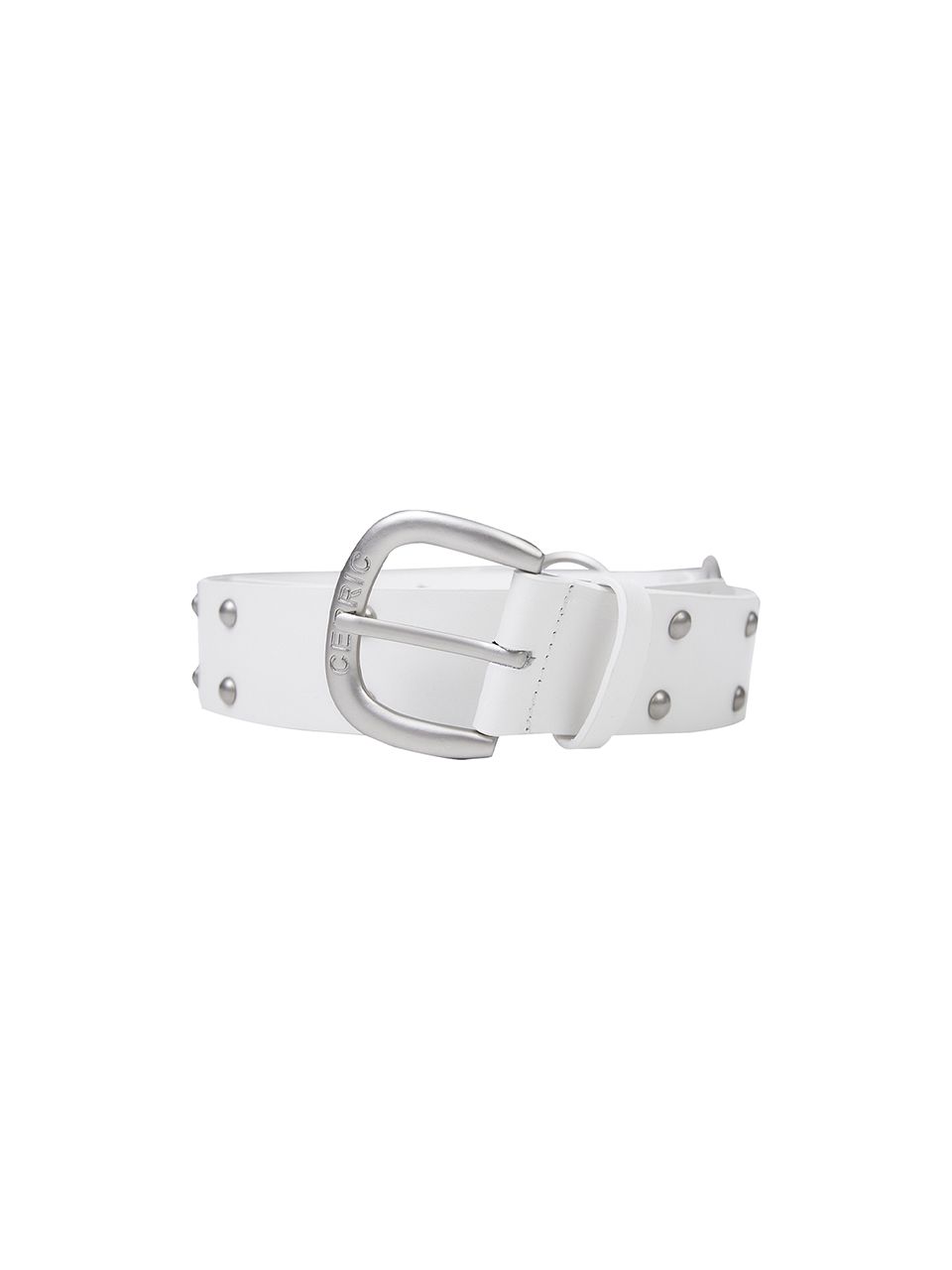 MUSINSA | CERRIC TWO RING RIVET BELT / WHITE
