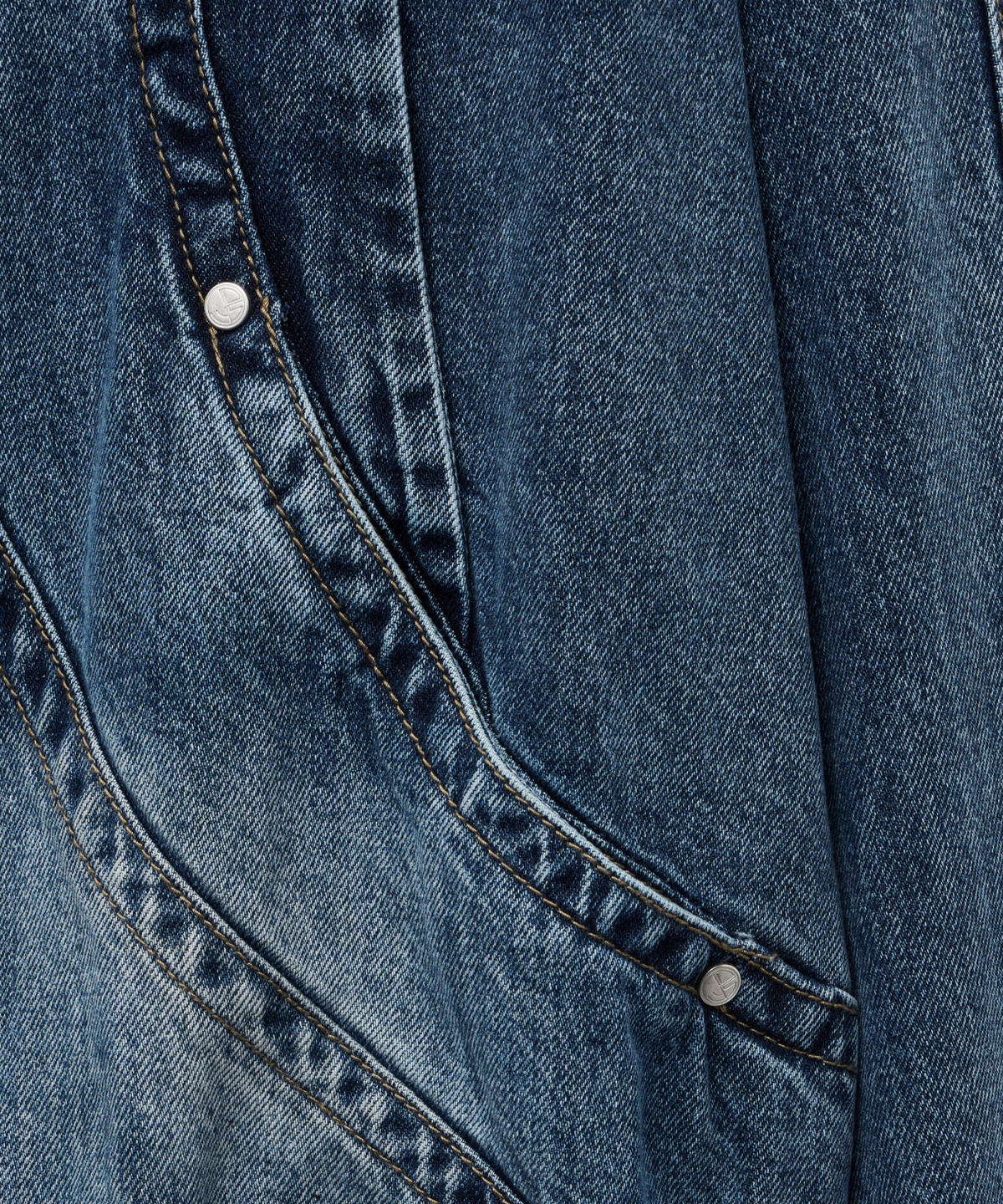 아이돈워너셀(IDWS) Division Denim Trucker Jacket Indigo