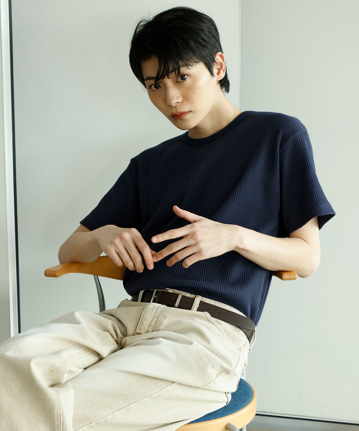 시그니처(SIGNATURE) 리얼 레더 스퀘어 벨트[브라운]