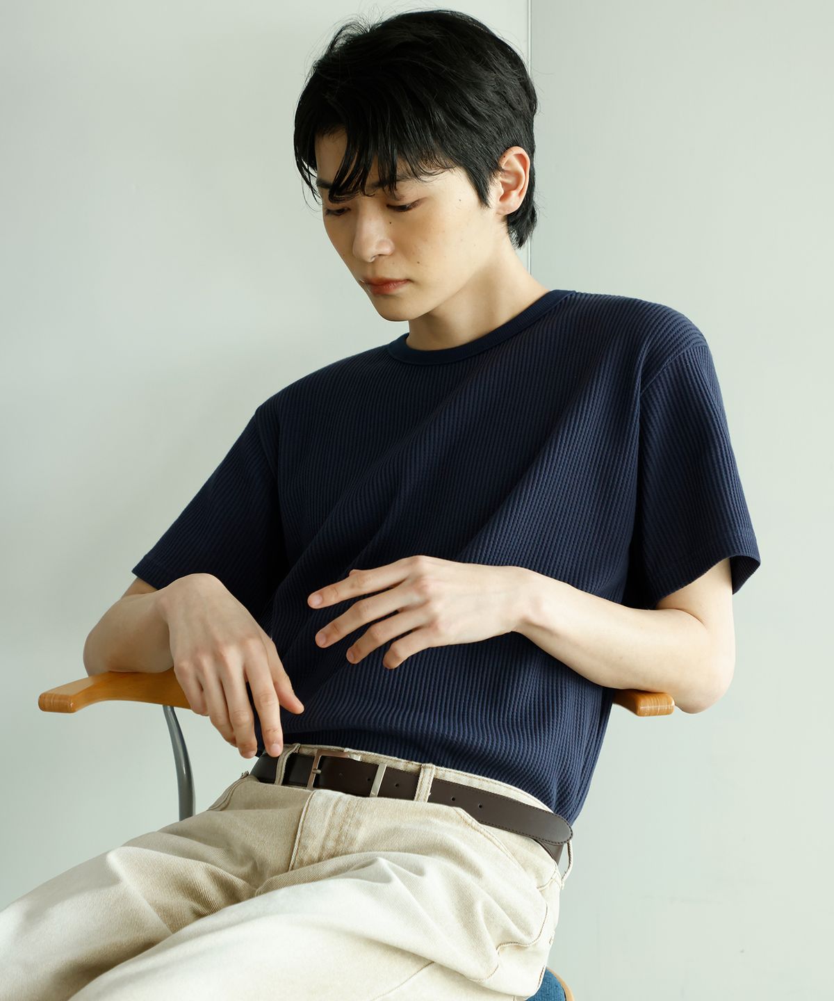 시그니처(SIGNATURE) 리얼 레더 스퀘어 벨트[브라운]