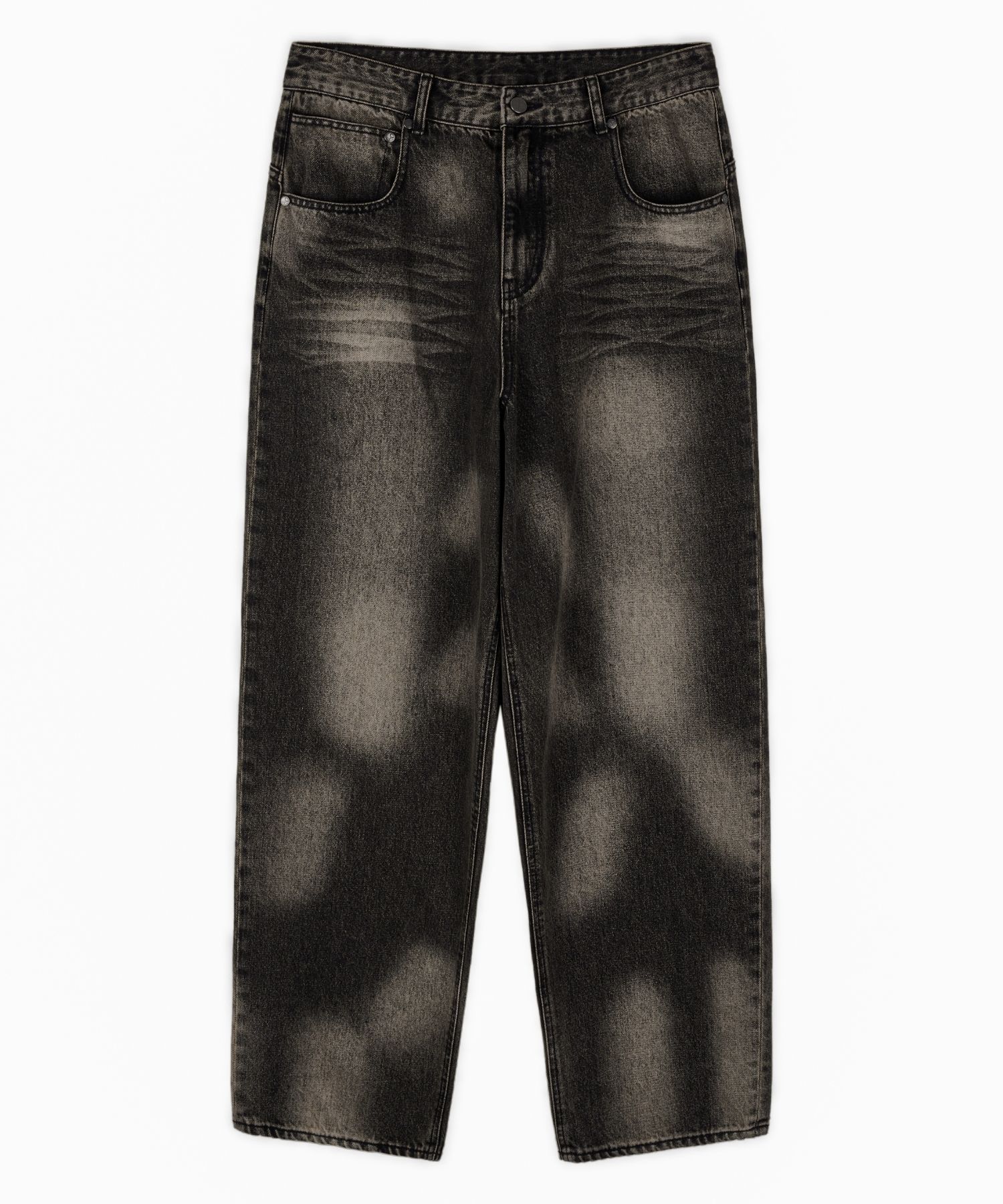 【IONSEOUL】Shell washing wide balloon denim pants 5FM0205 Baggy balloon washing denim 3color - SIMIO | 60% - Asian