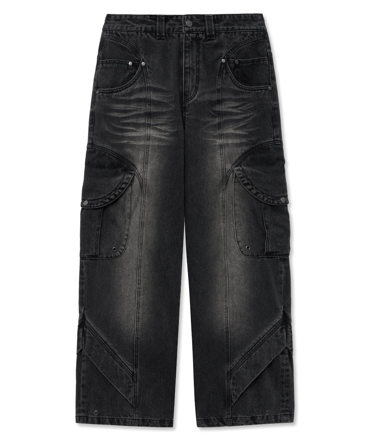 아이돈워너셀(IDWS) Pryer Cargo Denim Pants Black