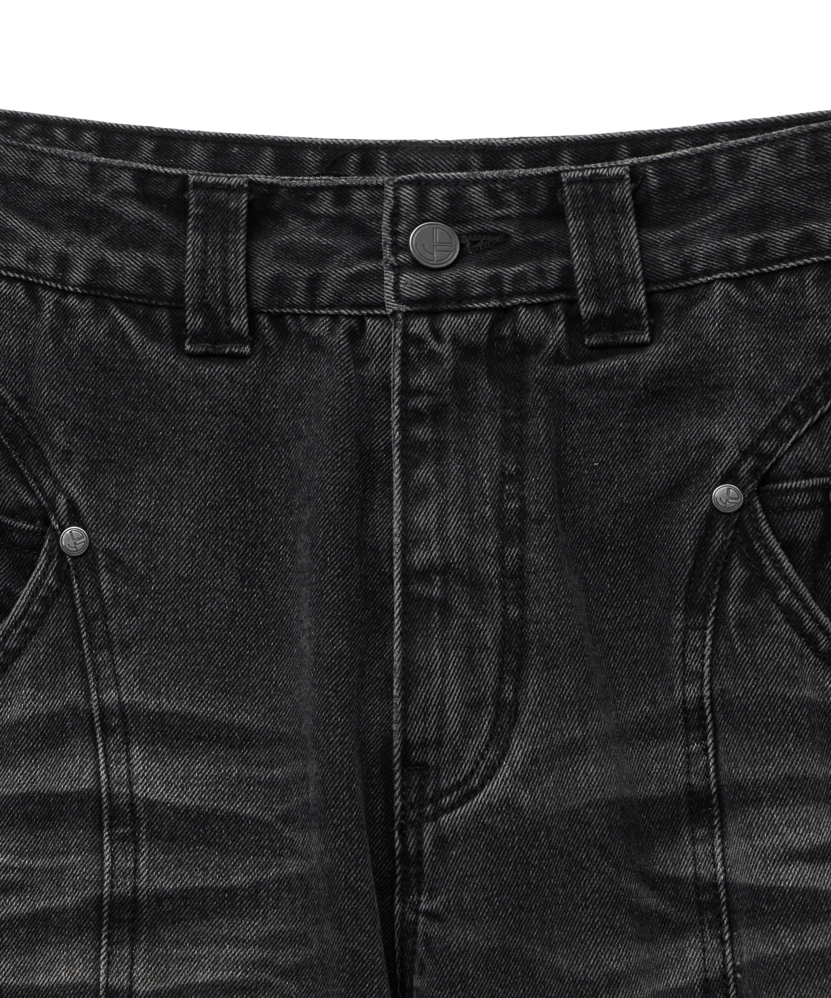 아이돈워너셀(IDWS) Pryer Cargo Denim Pants Black