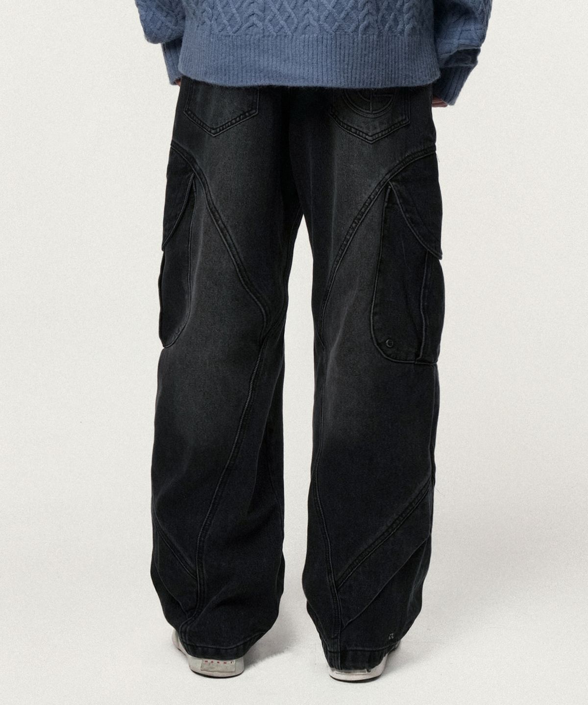 아이돈워너셀(IDWS) Pryer Cargo Denim Pants Black
