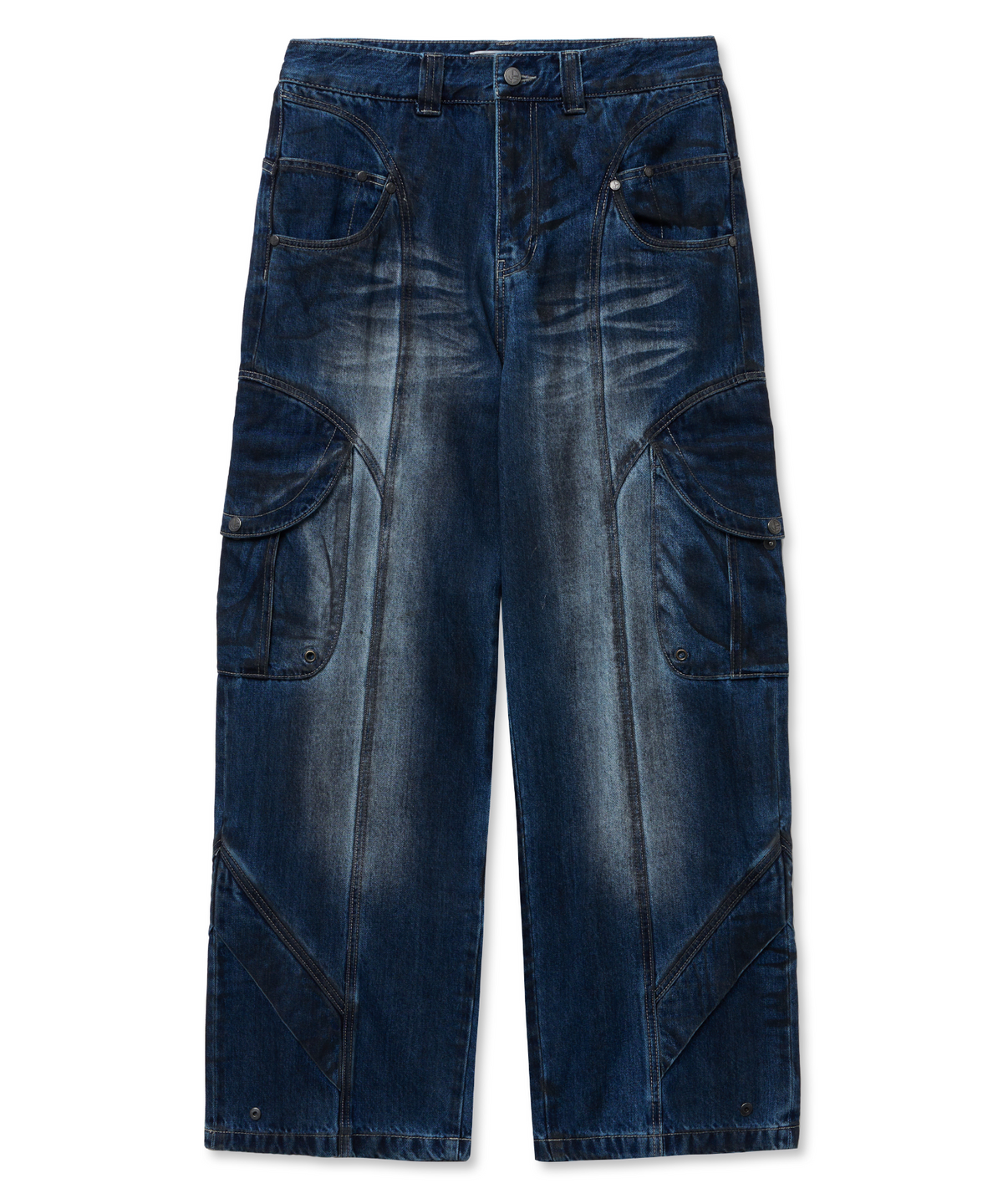 아이돈워너셀(IDWS) Pryer Cargo Denim Pants Indigo