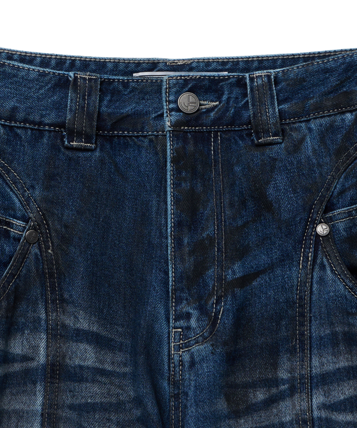 아이돈워너셀(IDWS) Pryer Cargo Denim Pants Indigo