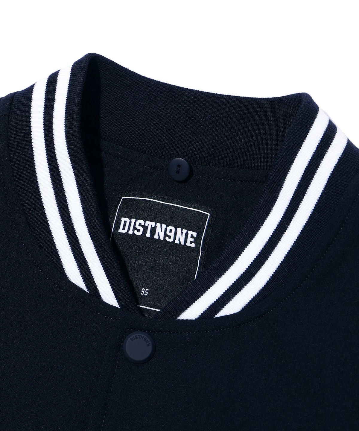 디스트나인(DISTN9NE) 아치 로고 바시티 점퍼 NAVY (LO1JU022-066)