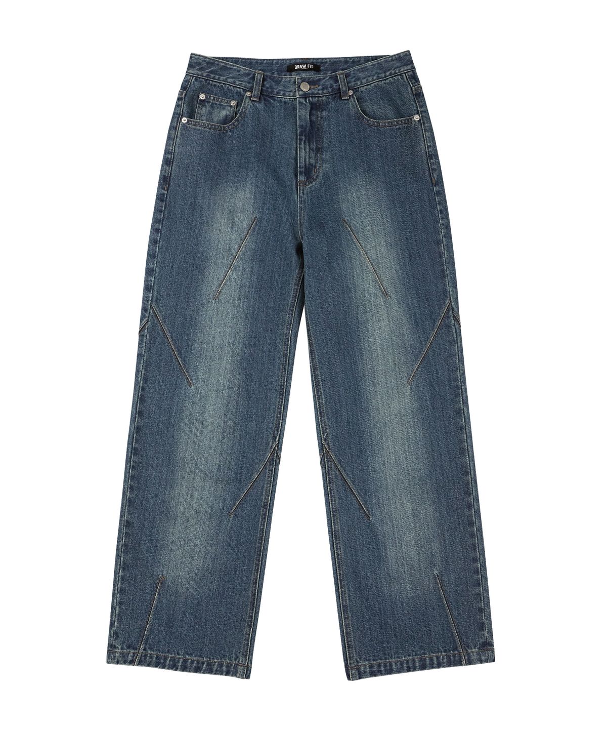 드로우핏(DRAW FIT) 이레규러 라인 데님팬츠 [VINTAGE BLUE]
