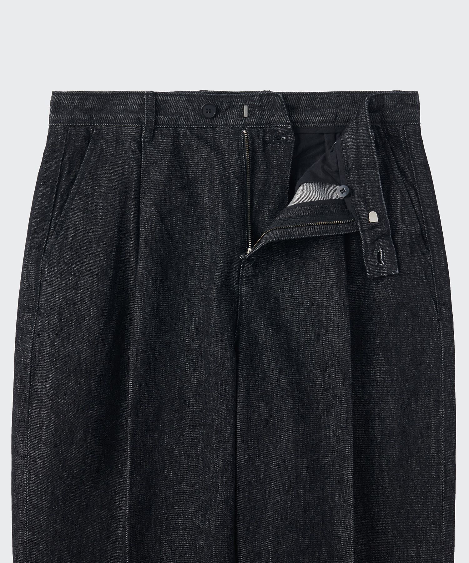 ★MUSINSA STANDARD★ One Tuck Wide Denim Slacks Low Black MM MUSINSA | MUSINSA STANDARD One Tuck Wide Denim Slacks [Low