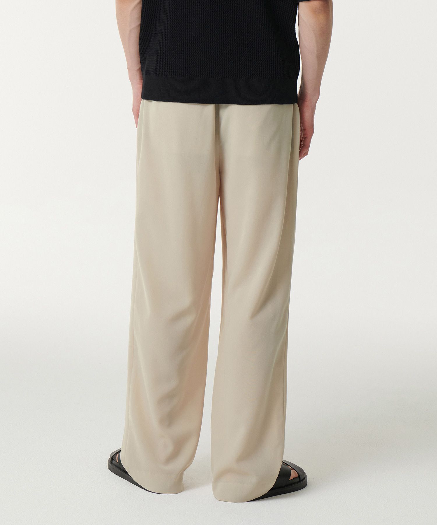 MUSINSA | MUSINSA STANDARD Linen Like One Tuck Wide Banding