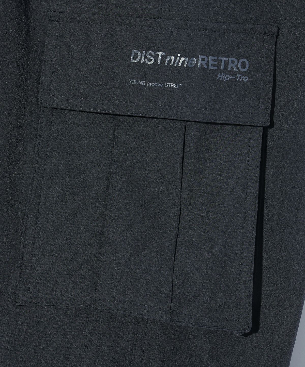 디스트나인(DISTN9NE) 와이드 카고 팬츠 CHARCOAL (LO1PU121-075)
