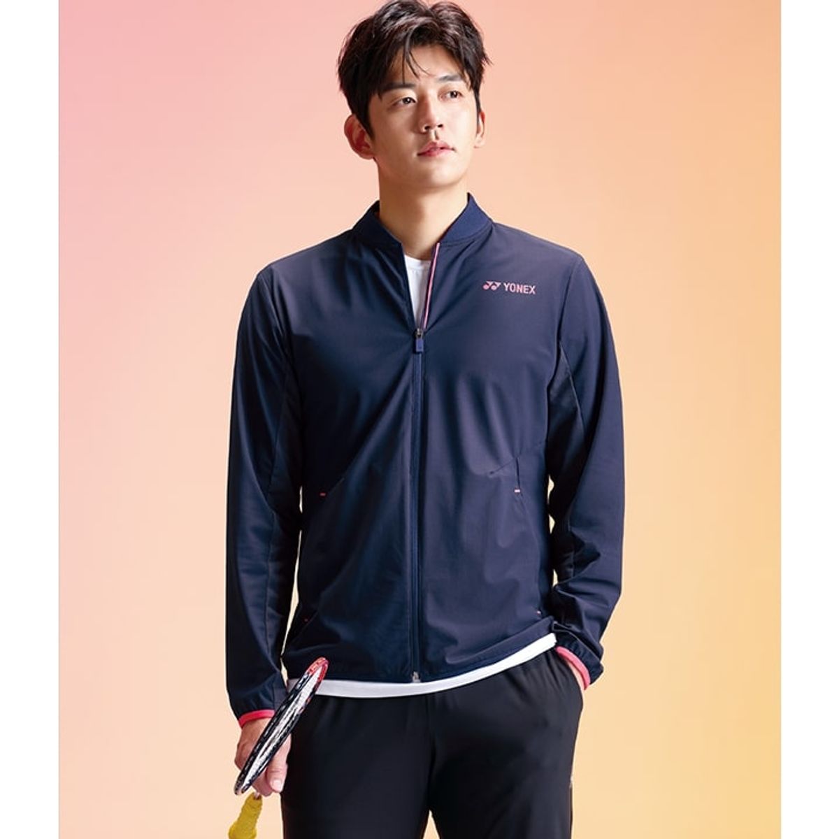 요넥스(YONEX) 241WU005M 다크 네이비 남성용 베이스볼 넥 트레이닝 자켓