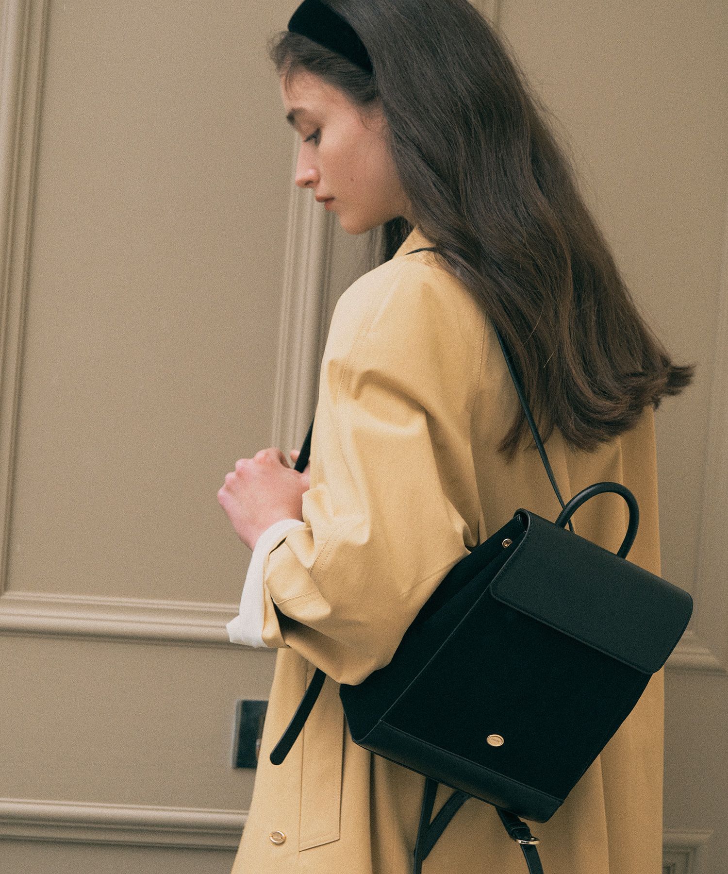 MUSINSA公式 | ROLAROLA CLASSIC SUEDE BACKPACK BLACK