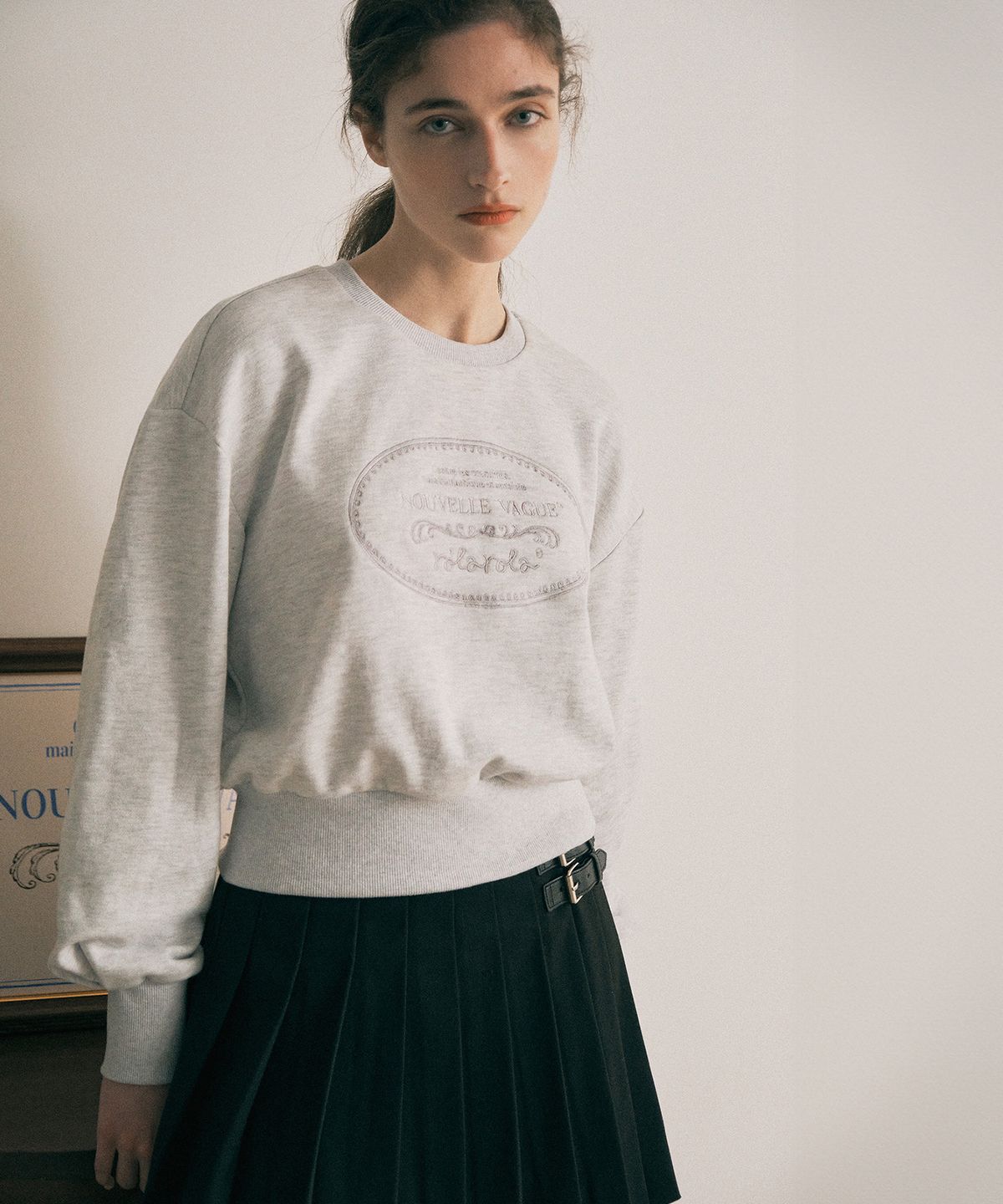 로라로라(ROLAROLA) NOUVELLE VAGUE ROLA SWEATSHIRT MELANGE GRAY