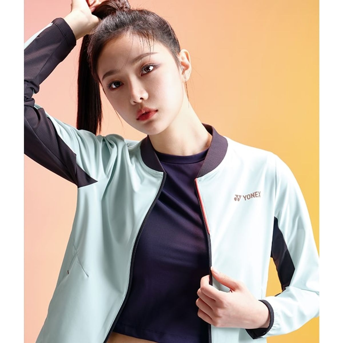 요넥스(YONEX) 241WU008F 페일 민트 여성용 베이스볼 넥 트레이닝 자켓