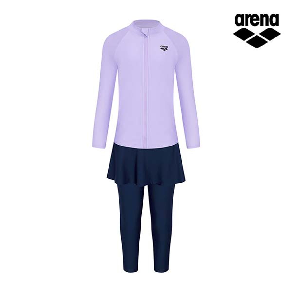 아레나 키즈(ARENA KIDS) 스노클링 여아동 레저 집업 래쉬가드 세트 A4BG1GS71LAV