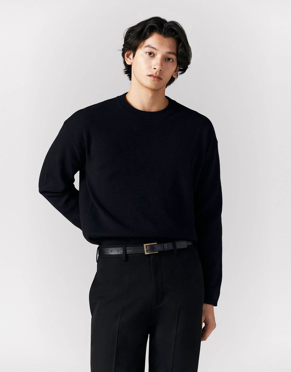 지오다노(GIORDANO) 하프밀란 크루넥 니트(12GG) 054504 [4color]