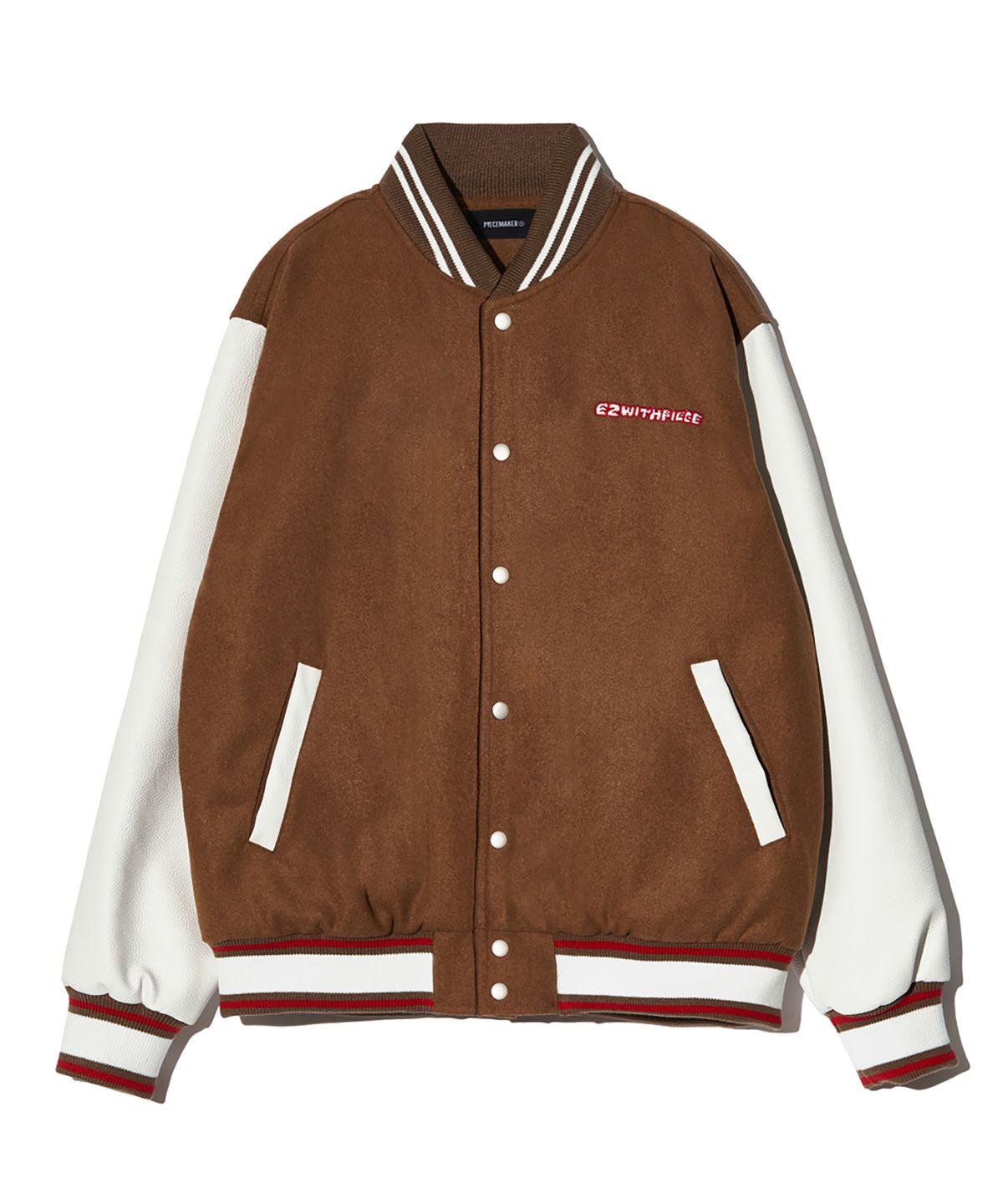 피스메이커(PIECE MAKER) TEETH VARSITY WOOL JACKET (BEIGE)