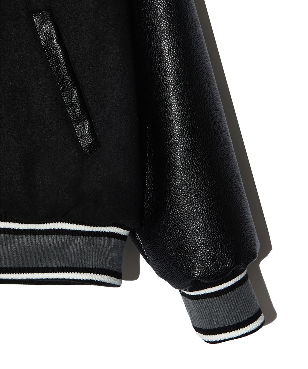 피스메이커(PIECE MAKER) TEETH VARSITY WOOL JACKET (BLACK)