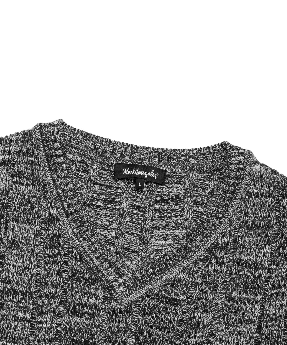 마크곤잘레스(MARK GONZALES) MIX COLOR KNIT VEST - BLACK