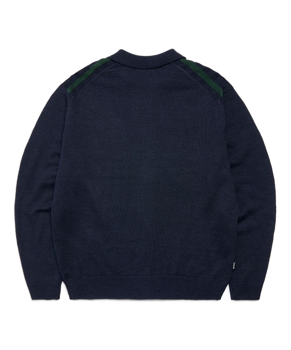 마크곤잘레스(MARK GONZALES) ANGEL STRIPE POLO KNIT CARDIGAN - NAVY