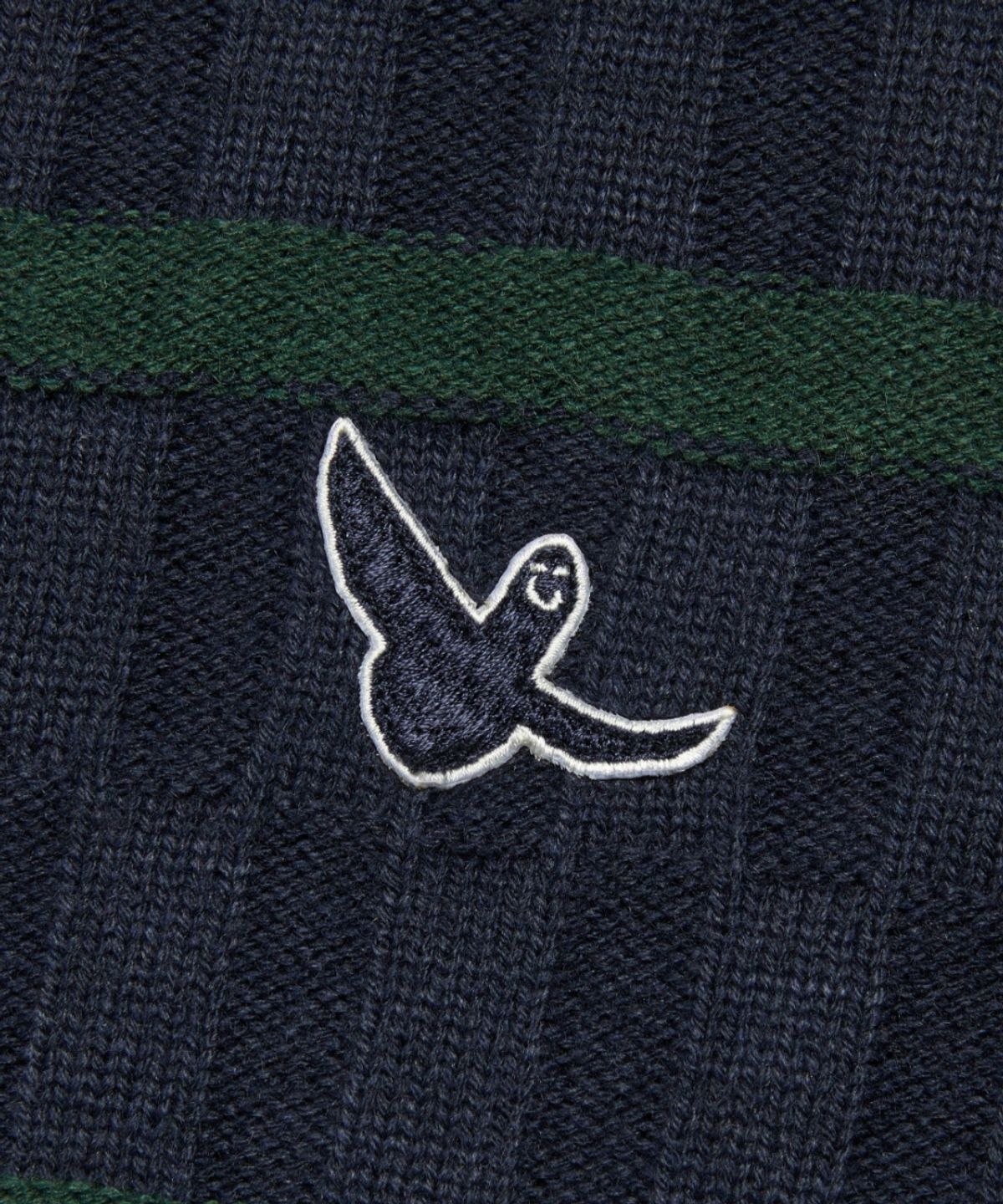 마크곤잘레스(MARK GONZALES) ANGEL STRIPE POLO KNIT CARDIGAN - NAVY