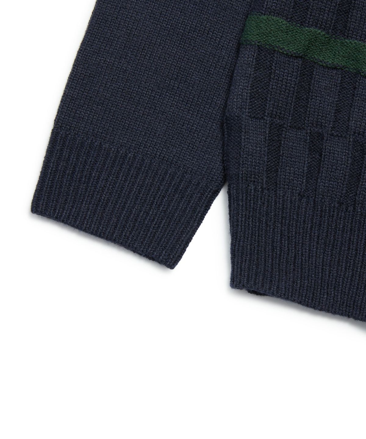 마크곤잘레스(MARK GONZALES) ANGEL STRIPE POLO KNIT CARDIGAN - NAVY