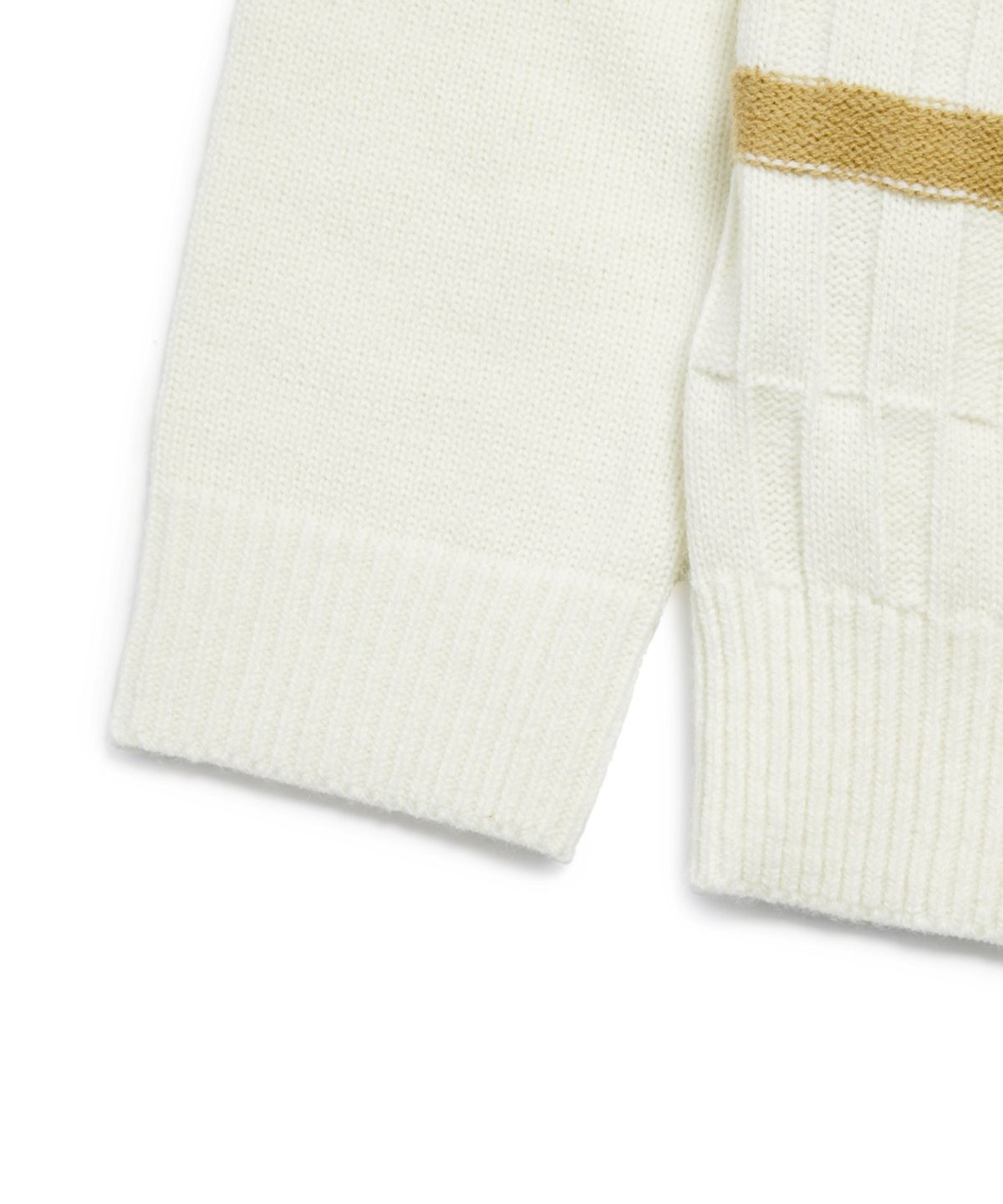 마크곤잘레스(MARK GONZALES) ANGEL STRIPE POLO KNIT CARDIGAN - IVORY
