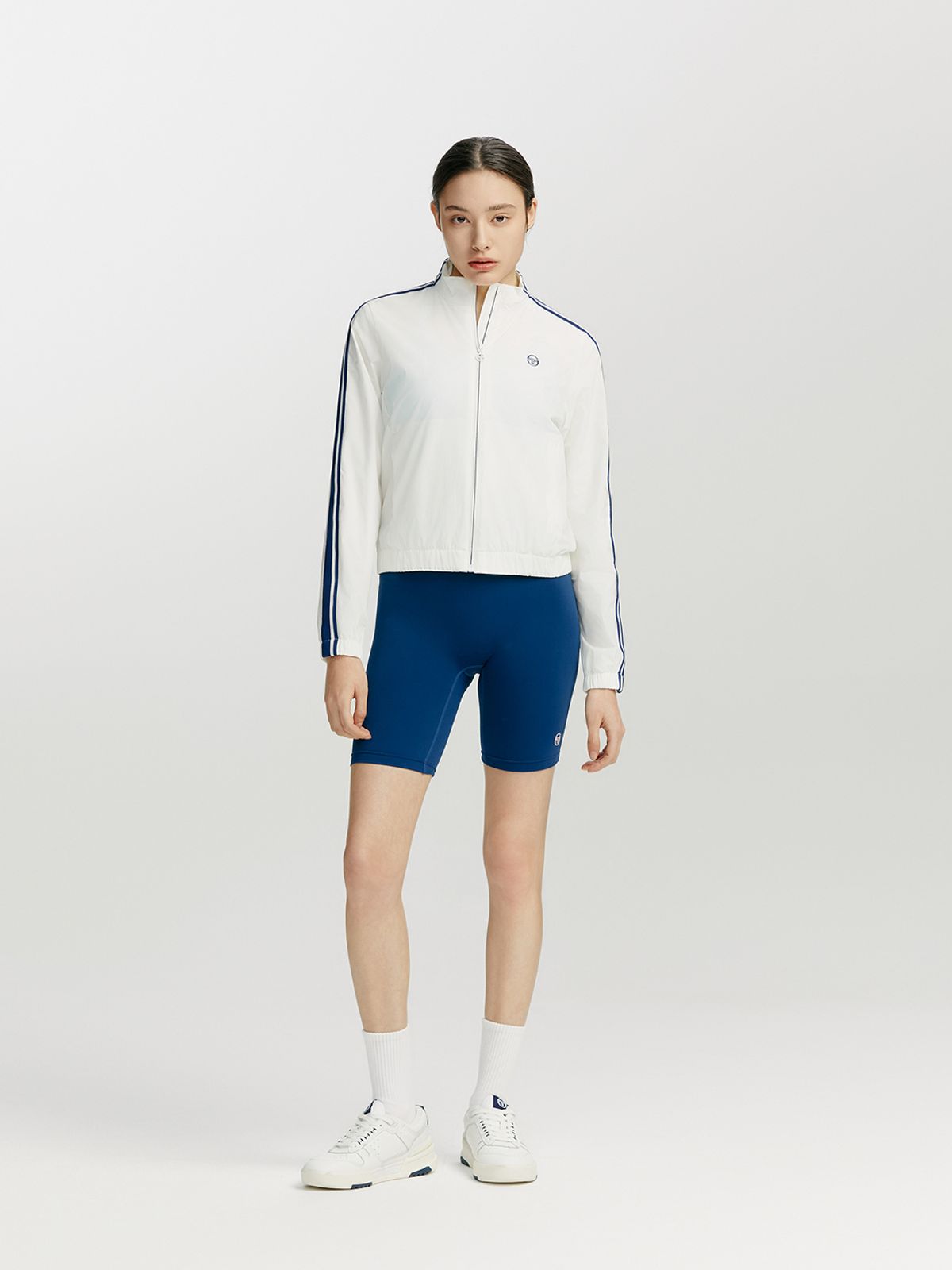 세르지오 타키니(SERGIO TACCHINI) W 고트 우븐 테이핑 자켓 (White)