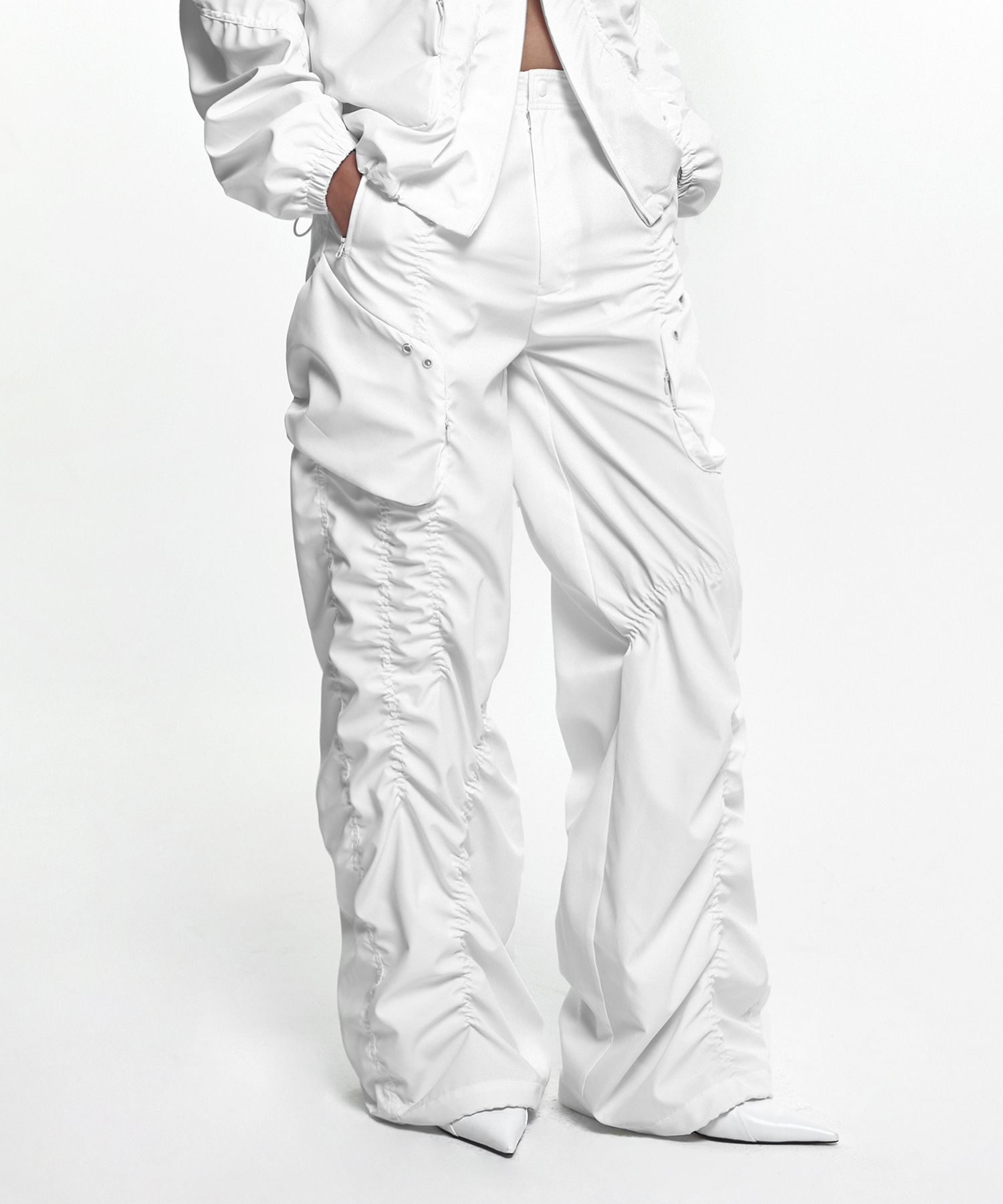 나체(NACHE) SMOCKING CONVEX PANTS (UNISEX) BLACK - 사이즈 & 후기