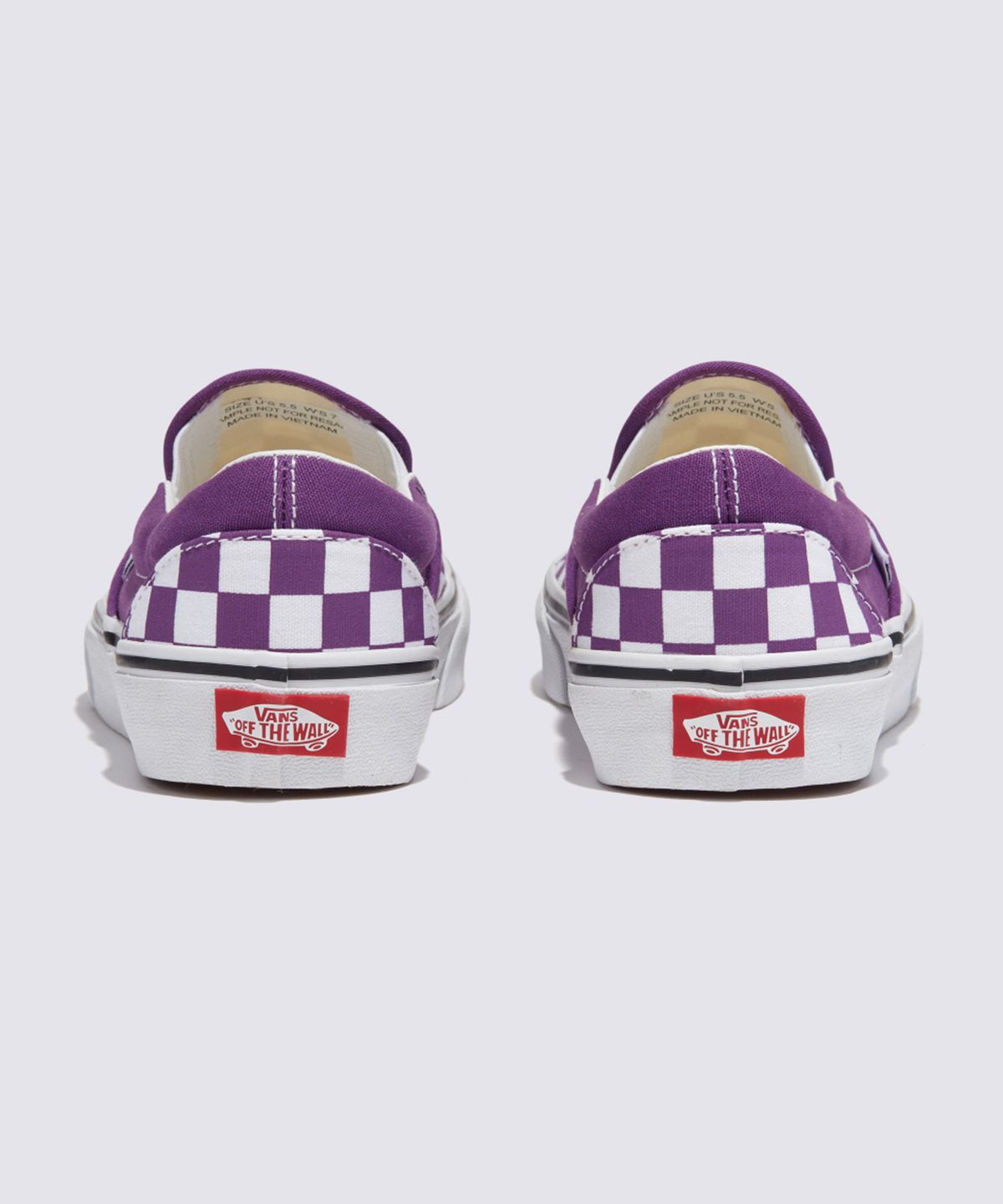 반스(VANS) 클래식 슬립온 - (컬러 띠어리) 체커보드 퍼플 매직 / VN000BVZ1N81