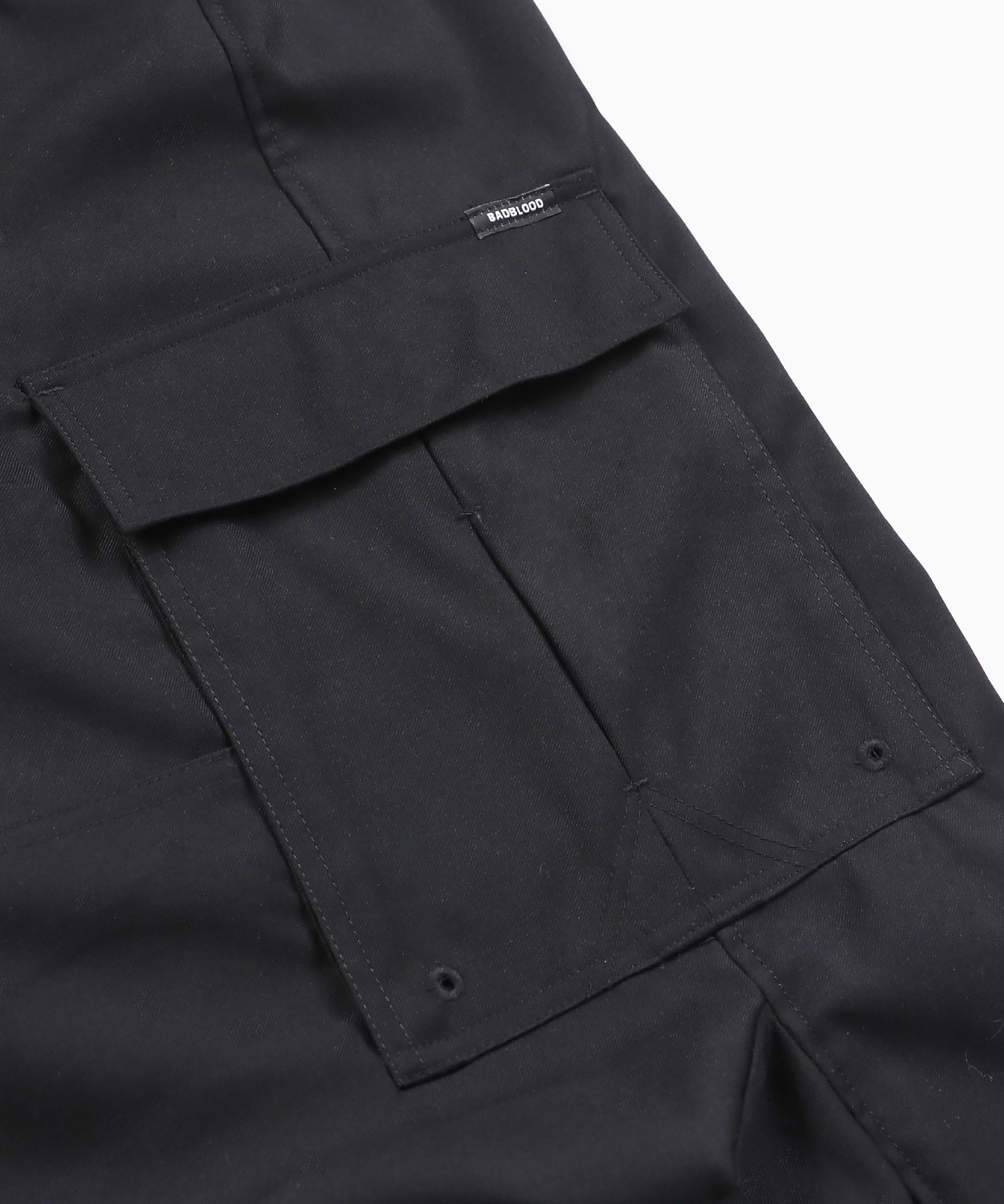 ★BADBLOOD ★GABARDINE CONVEX CARGO PANTS LARGE FIT - BLACK MUSINSA | BADBLOOD Gabardine Convex Cargo Pants Large Fit