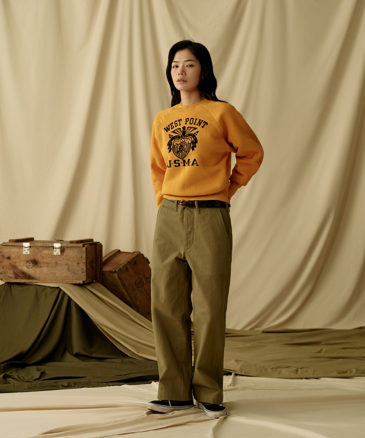 브론슨(BRONSON) US Army M-41 HBT Fatigue Trousers Olive