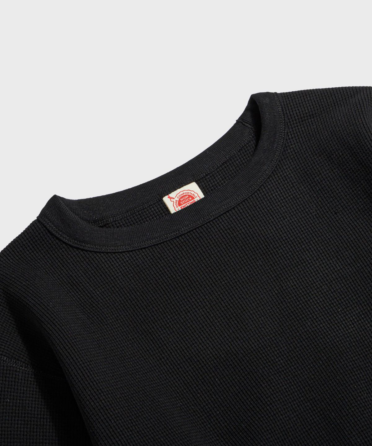 브론슨(BRONSON) Heavyweight Waffle Cotton Underwear Black